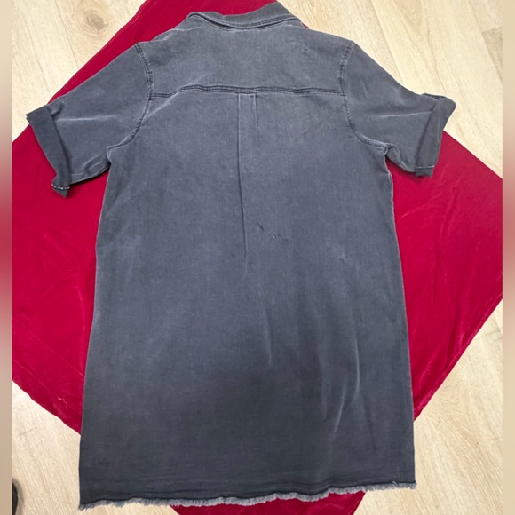 Style & Co. Gray stretch frayed Denim Mini Jean Dress 20W - Picture 4 of 10